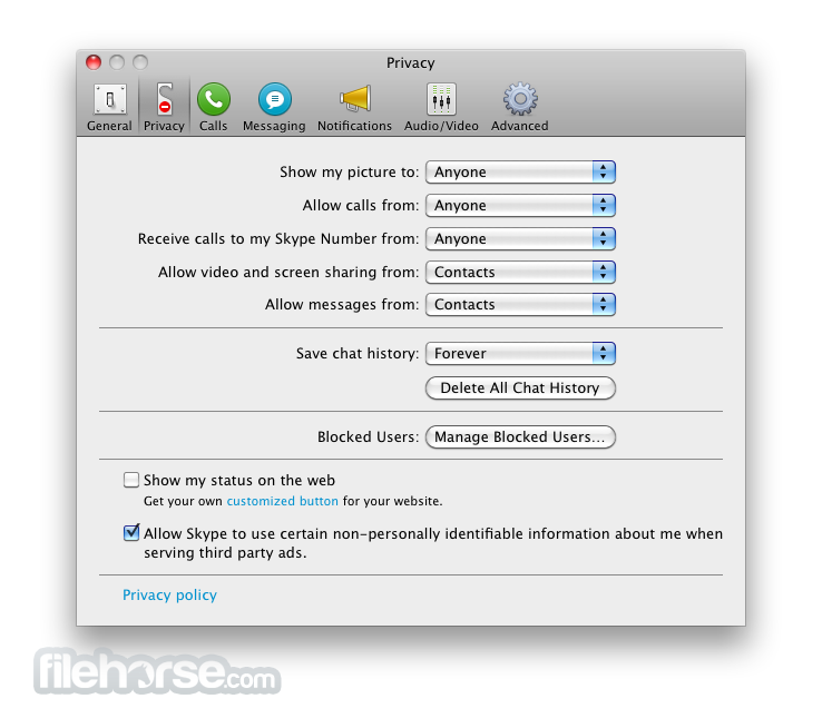 deleting chats on skype for mac